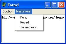 Left:= 0; Memo1.Top:= 0; Memo1.Lines.Clear; FontDialog1.Font:= Memo1.Font; To lze samozřejmě provést i obráceně, jak je zřejmé v dalším bodě. 19.