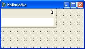 5. U objektu StaticText1 nastavte tyto vlastnosti: Autosize false BorderStyle sbssunken Alignment tarightjustify Top 2 Left 2 Width 180 Hide Výsledek ShowHide True Caption 0 6.