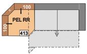 100 402 PEL 403 PER 100 95 100 413 PELRR 414 PERRR 100 95 100 SPACÍ POHOVKA / SPACÍ GAUČ / SPACÍ SOFA 450 3AL 451 3AR 176 95 95 Čtvercový špičatý roh s 2 relaxačními opěradly, potažení zadní - není