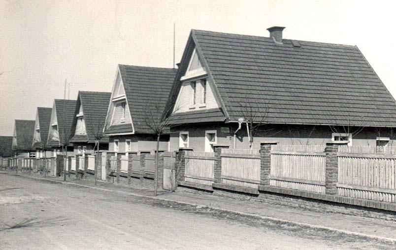 Chmelaře a jeho choti Barbory a Drů. Fr. a Jar. Srbků v ceně Kč 10-20 za sáh. Dostalo na stavbu 30 domků podporu od ministr. soc. péče ve výši 1,250.000,- Kč.