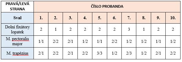 Vlastní zpracování Tabulka 16 Výstupní 
