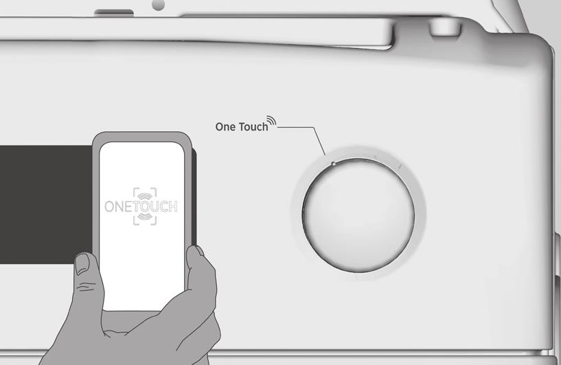 DALŠÍ POUŽITÍ - běžné použití Pokaždé, když chcete spravovat spotřebič přes aplikaci, musíte aktivovat režim One Touch nastavením voliče na indikátor One Touch.