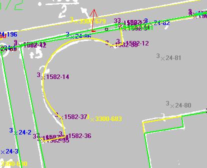 Foto 6.5 Dům na parcele st. 653 Obr. 6.37 Výřez z GEUSu u parcel st.653 Budova finančního úřadu na parcele st.