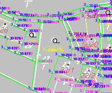 bodů parcel a po doplnění parcelních čísel a druhů pozemků koncept digitální