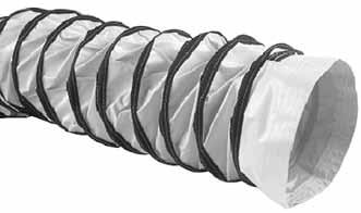 Speciální hadice PLS Síla stěny: Polyesterová tkanina impregnovaná speciálním PVC 0,3 mm Spirála z ocelového drátu Od -20 C do +100 C Lehká, vysoce elastická, těžce zápalná hadice pro klimatizační