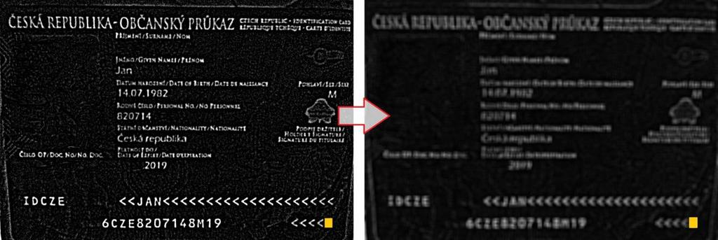 Pro odstranění šumu je znovu použit obraz, který vznikl rozdílem průměrné hodnoty okolí a bodu uprostřed klouzavého okna, jehož podobu lze pozorovat na obrázku 58 vlevo (intenzita odstínů šedi byla