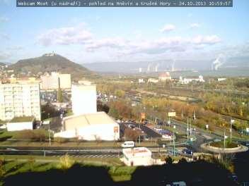 Ranní přízemní inverze (zdroj http://www.vmoste.cz/webcam/) 24.10.2013 8:00 24.10.2013 9:00 Most - PM 10-24 μg.m -3 dt = 2,4 o C/100m; RV < 0,5 m.s -1 ; SV= 342 o Most - PM 10-18 μg.