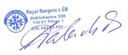 Příloha účetní závěrky Royal Rangers v ČR z.s. Oldřichovice 328 739 61 Třinec IČO: 64122433 Rozvahový den: 31.12.217 1. Datum vzniku společenství: 15.4.1996 2. Právní forma: spolek 3.