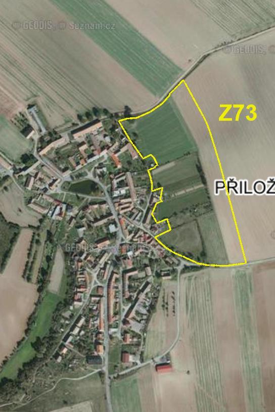 Ú Z E M N Í S T U D I E P Ř Í L O Ž A N Y - Z A S T A V I T E L N Á P L O C H A Z 7 3 OBJEDNATEL ÚPP POŘIZOVATEL ÚPP ZPRACOVATEL ÚPP MĚSTO JAROMĚŘICE NAD ROKYTNOU MĚSTSKÝ ÚŘAD TŘEBÍČ, ODBOR VÝSTAVBY