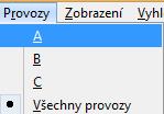 Barvu řádku si navolíte v Nastavení programu.