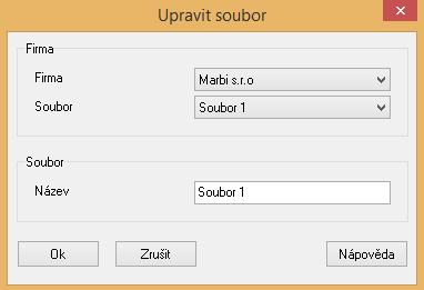 2. Zobrazí se dialogové okno Upravit soubor 3.