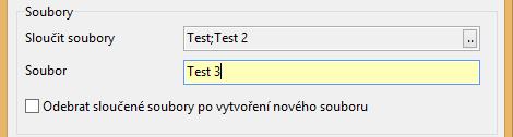 5. Pojmenujte nově vytvořený soubor Pro zachování všech souborů NEZAŠKRTÁVEJTE Odebrat sloučené soubory po vytvoření nového soboru.