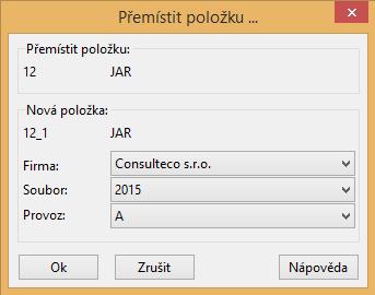 aktuální řádek v datovém souboru nebo přes klávesovou