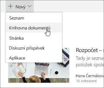 (Pokud vyberte týmový web, vytvoří se také skupina Office 365.) Přidání stránky Na novém webu vyberte + Nový > Stránka, zadejte název stránky a potom vyberte Publikovat.