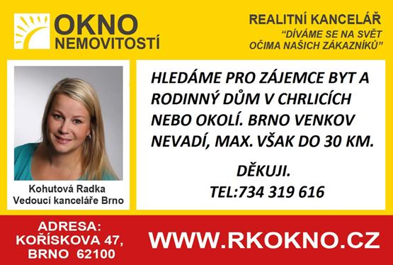 Řídí redakce: Ing. Miloš Paleček, Bc. Hana Kuljovská, Tamara Šmerdová, Michal Rovenský. Adresa: Chrlické nám. 4, 643 00 Brno, tel.