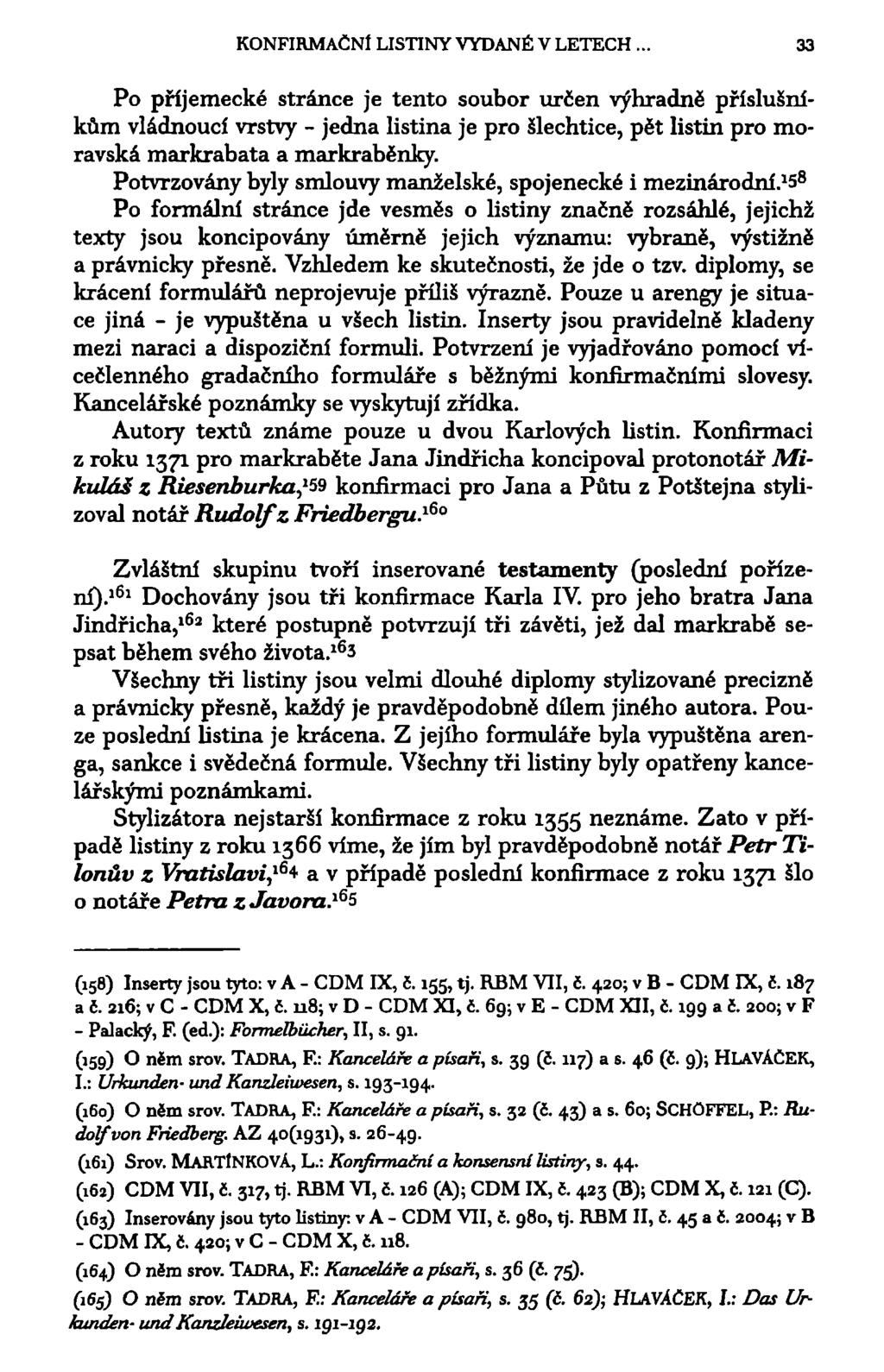 KONFIRMAČNÍ LISTINY VYDANÉ V LETECH.