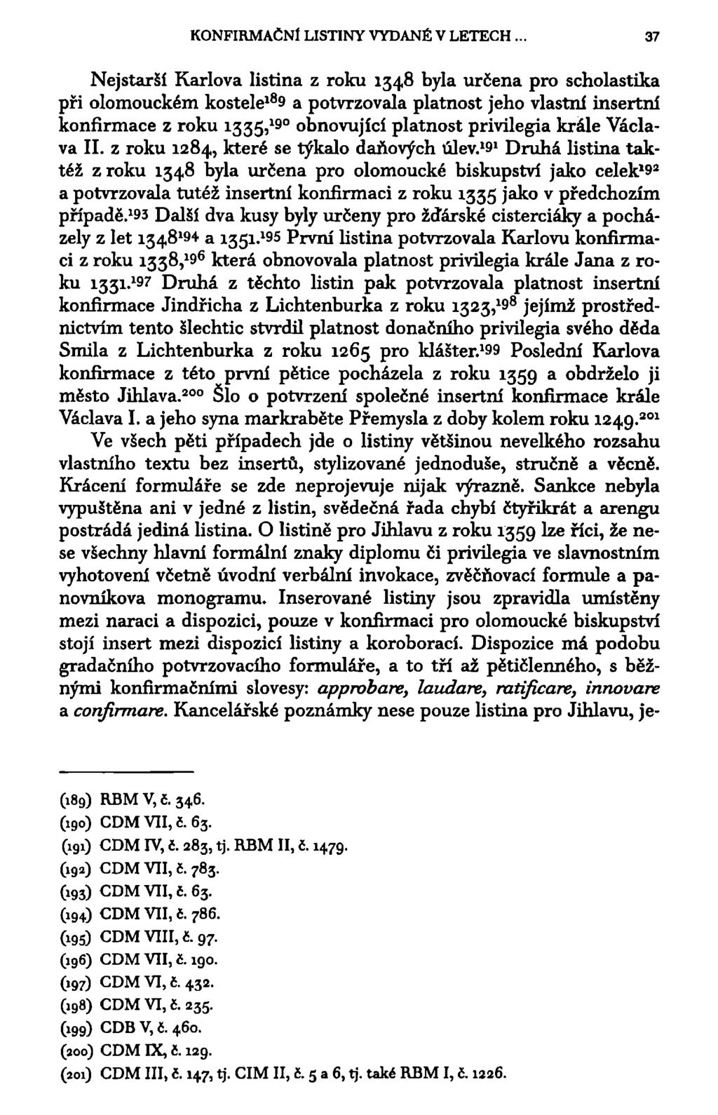 KONFIRMAČNÍ LISTINY VYDANÉ V LETECH.