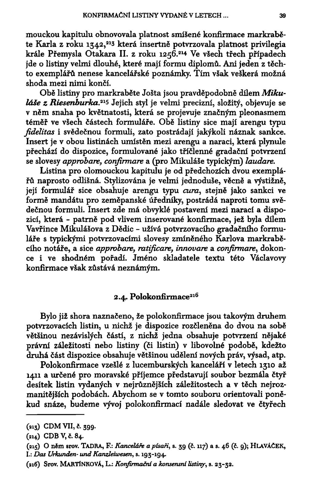 KONFIRMAČNÍ LISTINY VYDANÉ V LETECH.