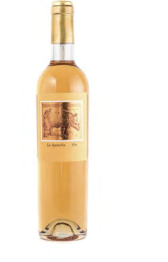 PASSITO ORO DOC žlutě zlatá sofistikovaná a intenzivní vůně melounu Galia, pomerančové kůry a zázvoru, v chuti je jemnost a elegance, skvěle vyvážená kyselinka se sladkostí, nevšední komplexnost a