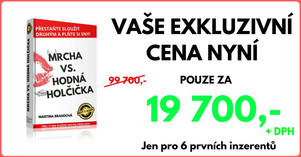 My Vám ale dnes nastavili opravdu UNIKÁTNÍ cenu. Tady jsme se ale rozhodli jít s cenou níž a vytvořit exkluzivní nabídku, která platí pouze pro 6 prvních inzerentů.