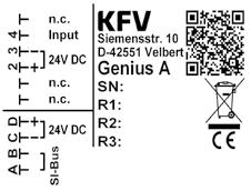 Návod na montáž Elektromechanika 11 Schéma zapojení pro GENIUS 2.1 A 2 3 5 4 1 Pozice 1 GENIUS 2.