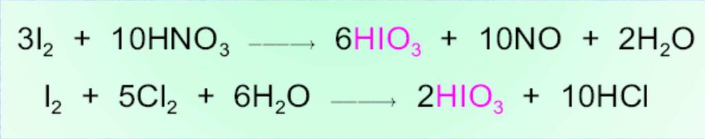 Sloučeniny halogenů kyslíkaté sloučeniny Kyselina jodičná Jodičnany I