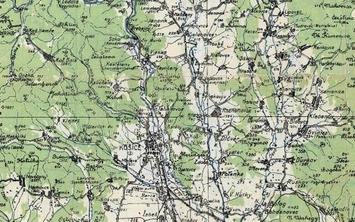První mapa samostatného Československa vydaná v lednu 1919 (prozatímní mapa v měřítku 1 : 200 000,