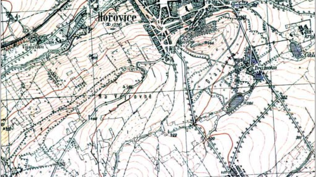Topografická mapa z roku 1930, Benešovo