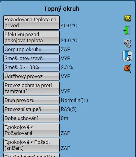 C.M.I.-Menü Výstupní proměnné Výstupní proměnné jsou výsledkem funkčního modulu.