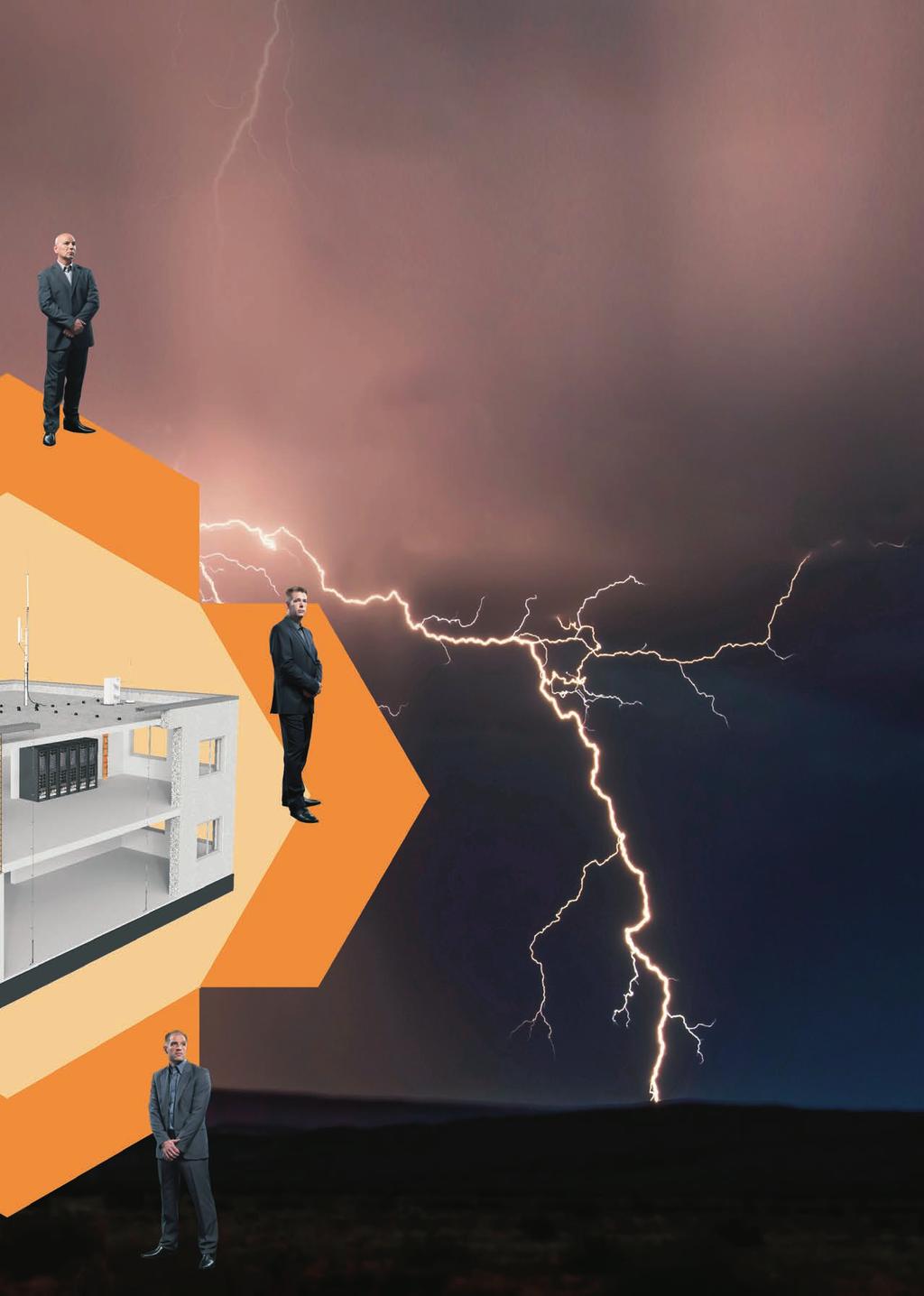 Jímací zařízení a svody Přímé údery blesku s energií až 200.