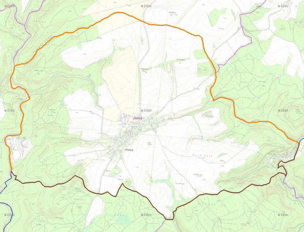 A. NÁZEV OBCE Název části obce (ZSJ): Mapa A: Území obce Jívová Přehledová mapka Kód