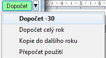 6 Zásoby_Bonusový systém Tlačítko Dopočet Tlačítka Dopočet spustí postupně výpočet tvorby a čerpání bonusových bodů z vystavených