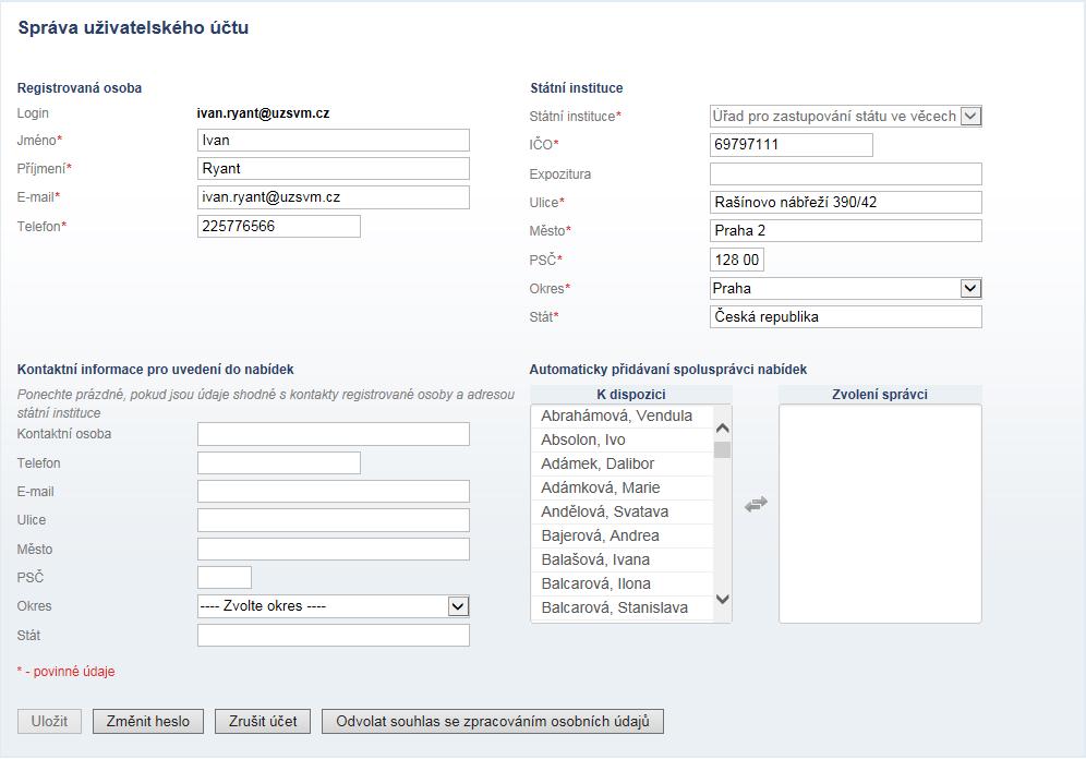 Přihlášení registrovaného uživatele Po úspěšném dokončení registrace se uživatel může přihlásit do systému.
