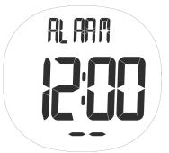 Po asi 2 sekundách se pak automaticky zobrazí aktuálně nastavený čas pro alarm.
