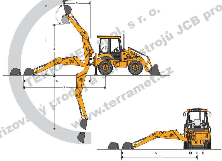Návrh hlavních stavebních strojů a mechanismů Kapitola A.4 ROZMĚRY NAKLADAČE Obr.