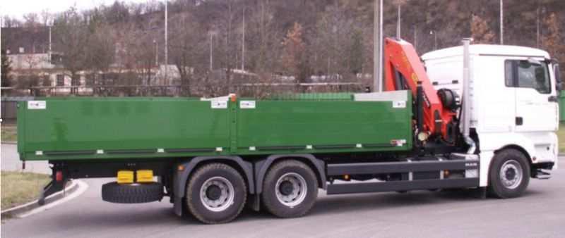 Návrh hlavních stavebních strojů a mechanismů Kapitola A.4 2.5 STROJE PRO MIMOSTAVENIŠTNÍ DOPRAVU NÁKLADNÍ AUTOMOBIL S HYDRAULICKOU RUKOU- MAN TGA 26.