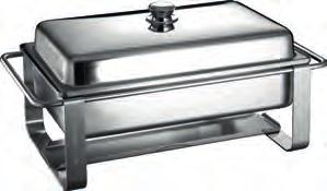 Do chafingu lze vkládat gastronádoby do max. hloubky 100 mm.