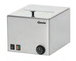 915 590 x 305 x 230 Ohřívač párků elektrický Nerezová ocel Skleněná poklice: Ø 200 mm, 240 (V) mm Regulace