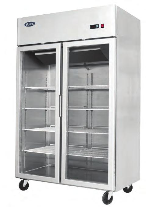 Hmotnost: 135 kg. Uvnitř a vně nerez 2010 998 250 W / 220 V Mrazicí skříň prosklená 450 litrů YCF9407 Jednodveřová mrazicí skříň se 4 drátěnými rošty. Skleněné dveře se zabudovaným LED osvětlením.