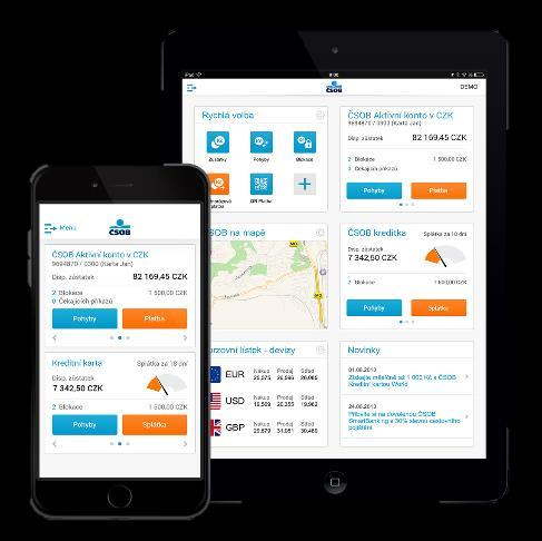 Distribuční platforma skupiny ČSOB Klienti stále více dávají přednost interakci přes mobilní bankovnictví Internetové bankovnictví transakce (mil.) Mobilní bankovnictví transakce (mil.