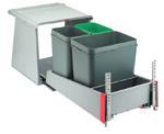 FRANKE sortery Cube rohový 345 700 335 mm rohová skříňka od 900 900 mm ruční výsuv objem 2 18 l, dva postranní koše 134.0055.