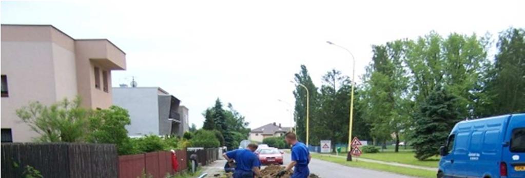 000 ulice Zahradní oprava vodovodního