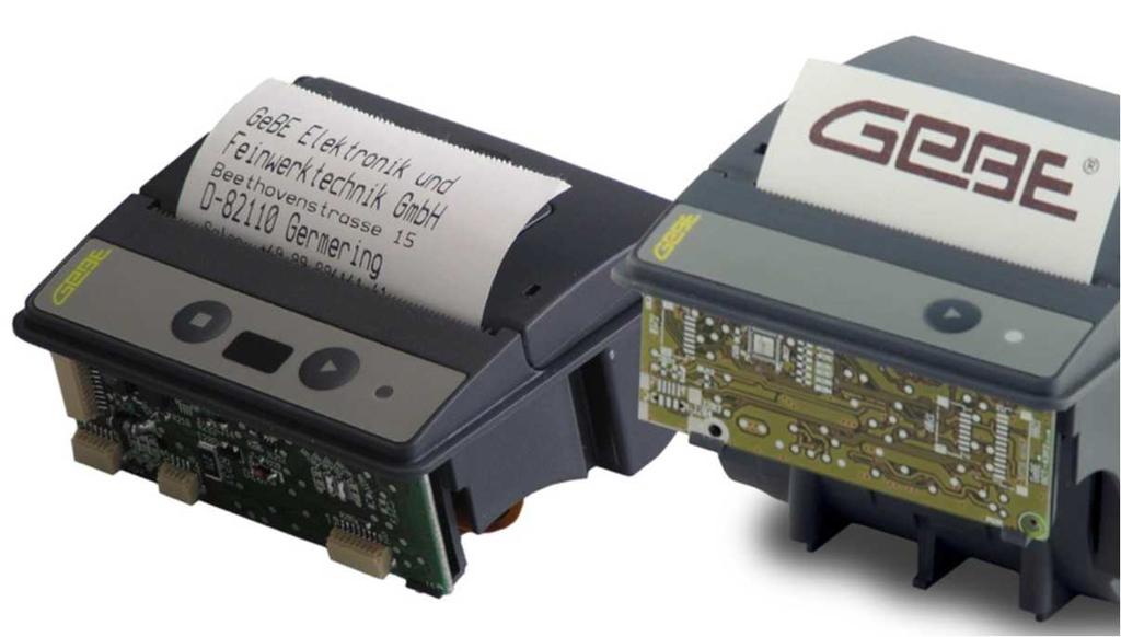 Termotiskárna se snadným vkládáním papíru Mulde Mini GPT-4352 GPT-4352-60 s procesorem A8 GeBE Elektronik und Feinwerktechnik GmbH Moduly a zařízení pro vstup, analýzu, zobrazení a tisk analogových a