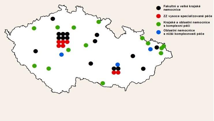 Kategorie nemocnic pro výběr reprezentativní sítě 1,0 0,8 Dimenze B = Struktura a specializovanost péče (casemix) 0,6 0,4 0,2 0,0 Rozdělení standardních nemocnic (n = 106) vyžaduje další detailní