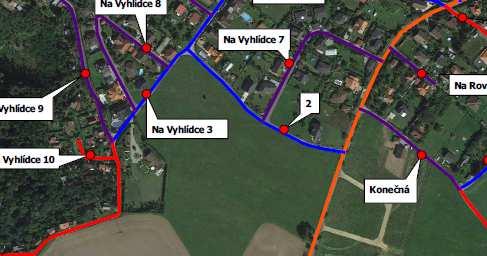 Na Vyhlídce 3 Světelná situace Typická rychlost hlavního uživatele: 30 60 km/h Druh hlavního uživatele: M, S Další povolený uživatel: C, P Světelná situace: B1 Charakteristické parametry Směrově