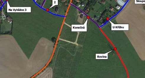 Konečná Světelná situace Typická rychlost hlavního uživatele: 5 30 km/h Druh hlavního uživatele: M, S Další povolený uživatel: C, P Světelná situace: D3 Charakteristické parametry Stavební opatření