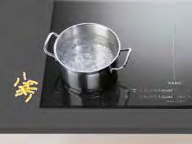 INDUKCE 55 VAŘENÍ / VARNÉ DESKY Indukční technologie představuje nejrychlejší, nejbezpečnější a energeticky nejúčinnější způsob vaření na varné desce.