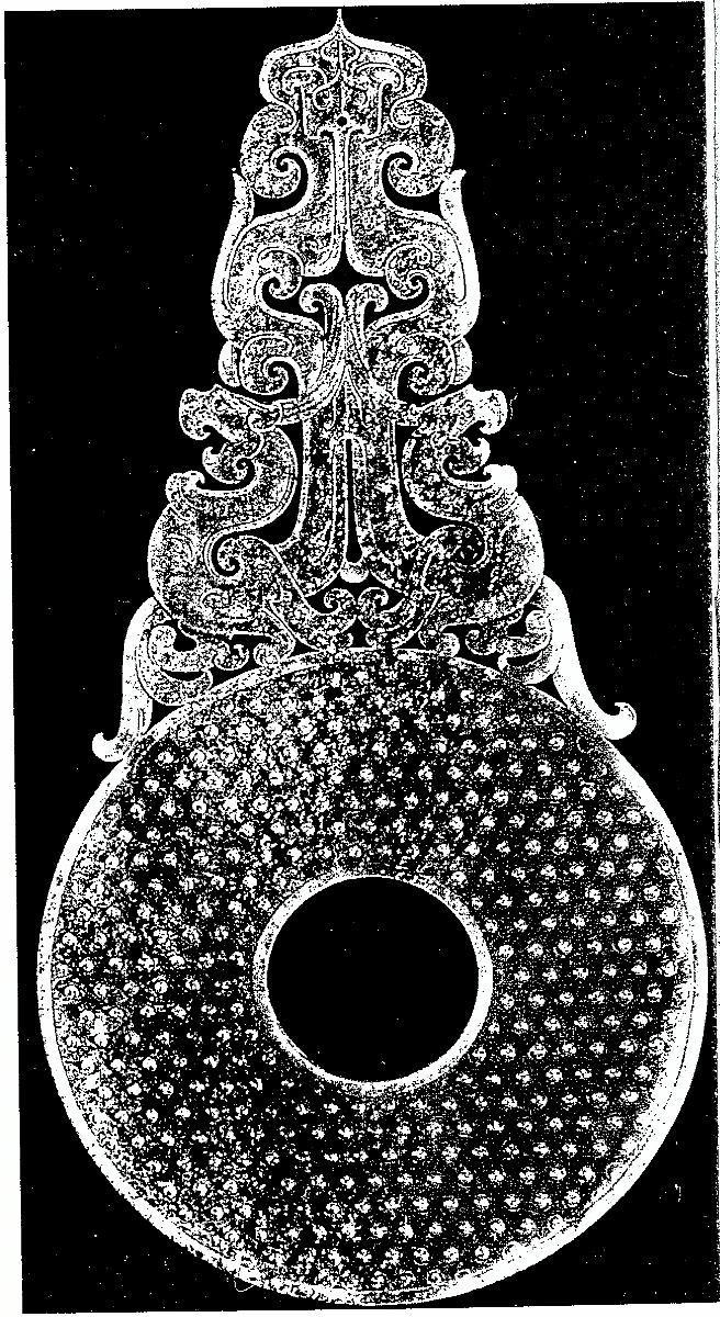 Obrázek 1 Disk bi, Manchengská hrobka č. 1. CASS a Hebei 1980, Tabulka 15.