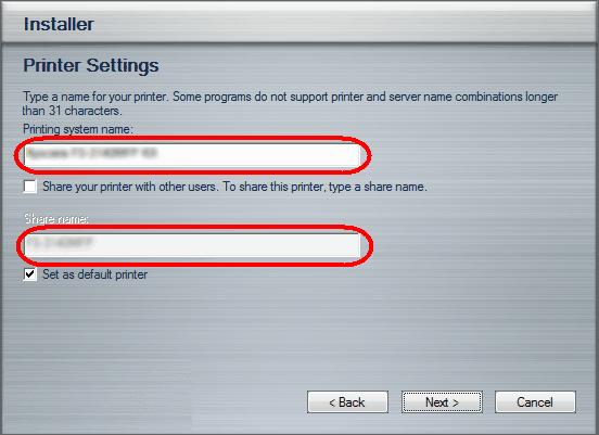 Podrobné informace naleznete v části Custom Installation v příručce Printing System Driver User Guide na disku CD-ROM. 2 Vyberte tiskový systém, který chcete instalovat, a klepněte na tlačítko Next.