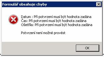 6. Vyplňte formulář položku po položce. Příklad záznamu ošetření dvou dekubitů 7. Nyní potvrďte vložené údaje při tom se kontrolují povinná pole 8.